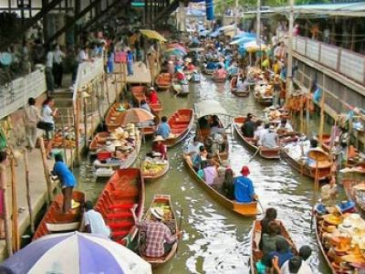 بازار روی آب در تایلند