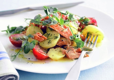 سالاد ماهی دودی